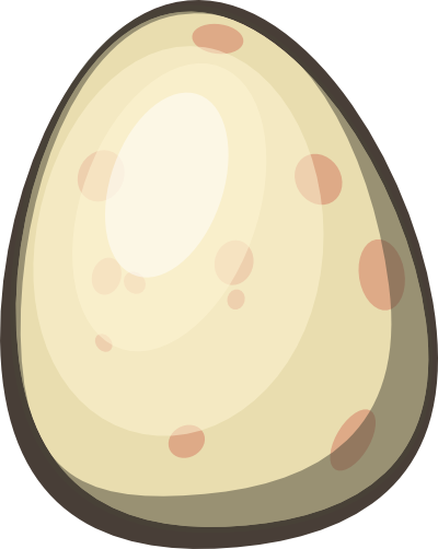 Cartoon spoiled egg